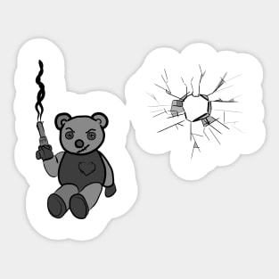 Bad Teddy Sticker